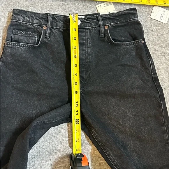Free People We The Free Black Tapered Baggy High Rise Boyfriend Fit Jeans 26 NWT - Picture 4 of 12